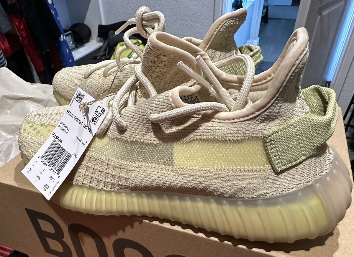 New ADIDAS Yeezy Boost 350 V2 Flax Mens 7.5 In box Off White | eBay