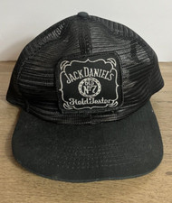 VTG Jack Daniels Field Tester Old No 7 Trucker Black Ball Cap Hat Made in USA