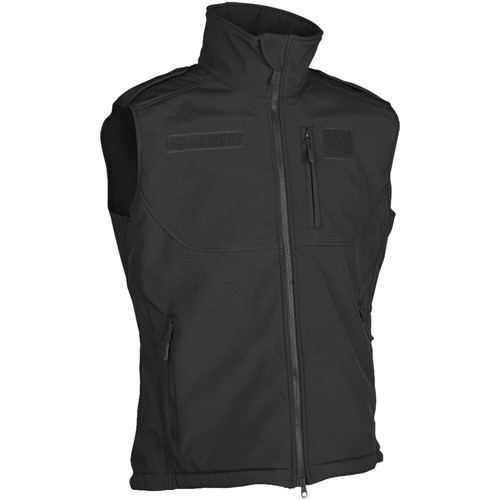 Gilet Tactique Mil-Tec Soft Shell - Noir - Homme - Multi-tailles - Neuf