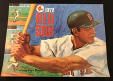 1972 Boston Red Sox  Program Ex Yastrzemski/Luis Aparicio/Dwight Evans/Fisk/Rico