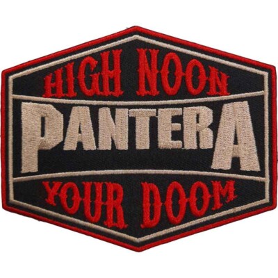 PANTERA Iron On Patch: HIGH NOON: your doom cowboys from hell Official Merch £pa