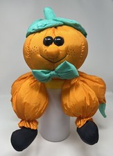 Joelson Industries Nylon Pumpkin Sitter Plush Stuffed Halloween Jack O Lantern