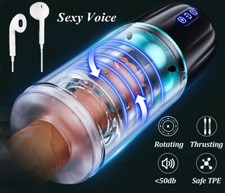 Automatic HandsFree Male Masturbaters Telescopic Cup Stroker Blowjob Lubricants