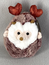 FAO Schwarz Hedgehog Plush Toy With Red Hearts Headband 6" Stuffed Animal 2021