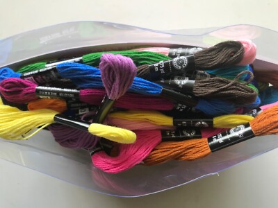 Lot Of 99 Embroidery Thread Skeins 8.75 Yds Ea Loops & Threads 100% Cotton
