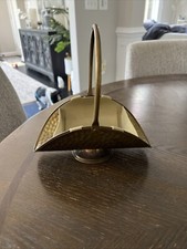 Hammered Brass Plant Holder WITH INSERT Fireplace Log Look, 1987 FTDA Holland