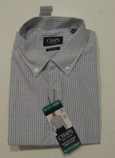 CHAPS Blue Check L/S Button Down Dress Shirt NWT Mens Sz XL 17-17.5 36/37