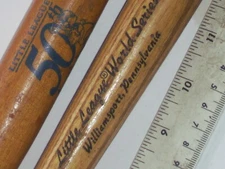 2 Williamsport, Pa.  Little League  World Series wooden mini baseball bats 