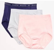 Breezies Set of 3 Nylon Microfiber Panties Navy Medium A561645