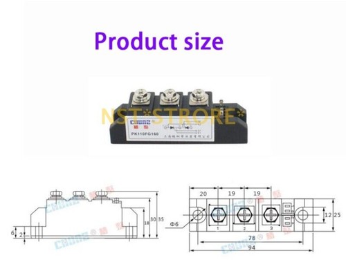 CHUNZ PK110FG160 Sanrex Type Thyristor Module Brand New - Picture 4 of 4