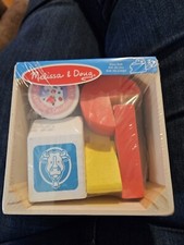 Melissa Doug Food Groups - Wooden Pieces 1 Crate Multi-Play Food Set, New