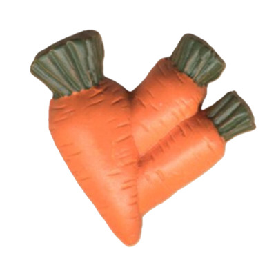 CARROT BUNCH Funky 3D PIN BROOCH Easter Bunny Rabbit Food Country Garden Jewelry