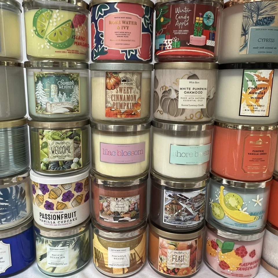 Bath & Body Works Large 3-Wick Scented Candle 14.5 oz Essential Oils and Soy Wax - Image 3 of 4