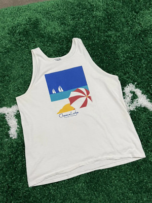 Vintage Key West Post Modern Art Beach Sleeveless Oneita