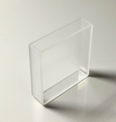 Customized Glass Large Cuvette,OD=55mmX54mmX14mm,Thickness 2mm, Light Path 10mm