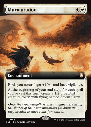 Murmuration ** Extended Art ** #46 -CMR: Bloomburrow - NM MTG