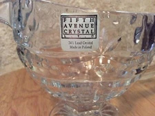 Fifth Avenue 24% lead Crystal creamer/gravy or small pitcher  #cc