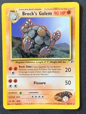 Brock's Golem 20/132 Gym Heroes Non Holo Rare Pokemon Karte WOTC Vintage