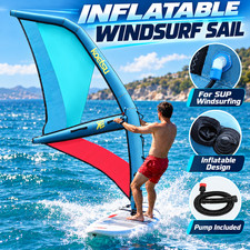 Inflatable Windsurf Sail for SUP Windsurfing Wind Sail Water Sports with Pump