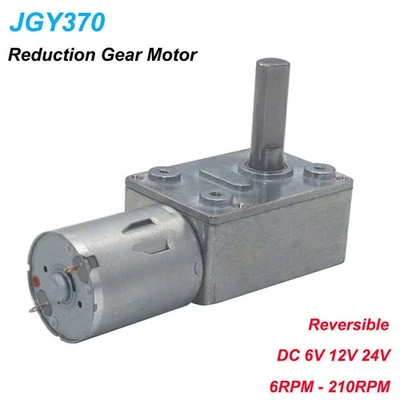 MARKENLOS Schneckengetriebemotor DC 6V 12V 24V Φ8mm Hohes Drehmoment Selbsthemmend 6RPM-21