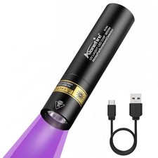 SV94 395nm Small UV Torch Light 3W USB C Rechargeable Mini Black Light Money