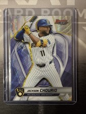 Jackson Chourio 2025 Bowman's Best WAVE REFRACTOR #10 Milwaukee Brewers