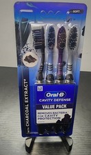 Oral B Cavity Defense Soft Black Toothbrush 1 Count Pack of 4 ,