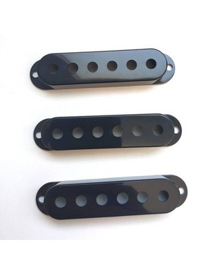 3 Schwarze Mikrofonabdeckungen Für Stratocaster 52,5 Mm