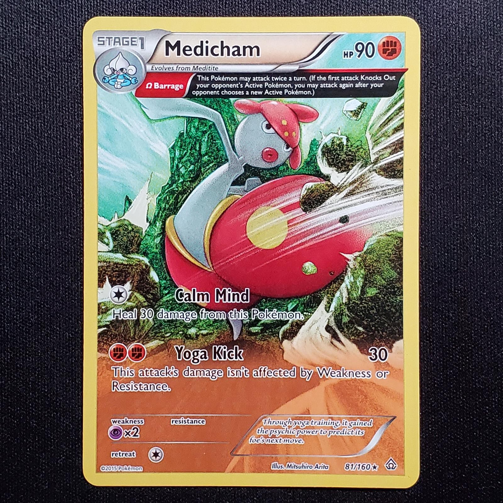 Medicham 81/160 Rare Primal Clash Pokemon Lightly Played