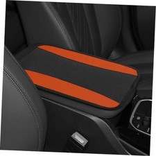 Car Center Console Cover, Waterproof Leather Armrest Pad Orange