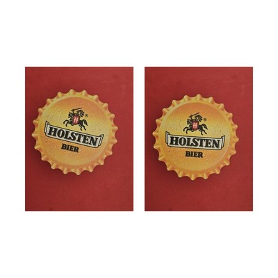 Holsten schwarze Schrift Brauerei Bierdeckel Bier