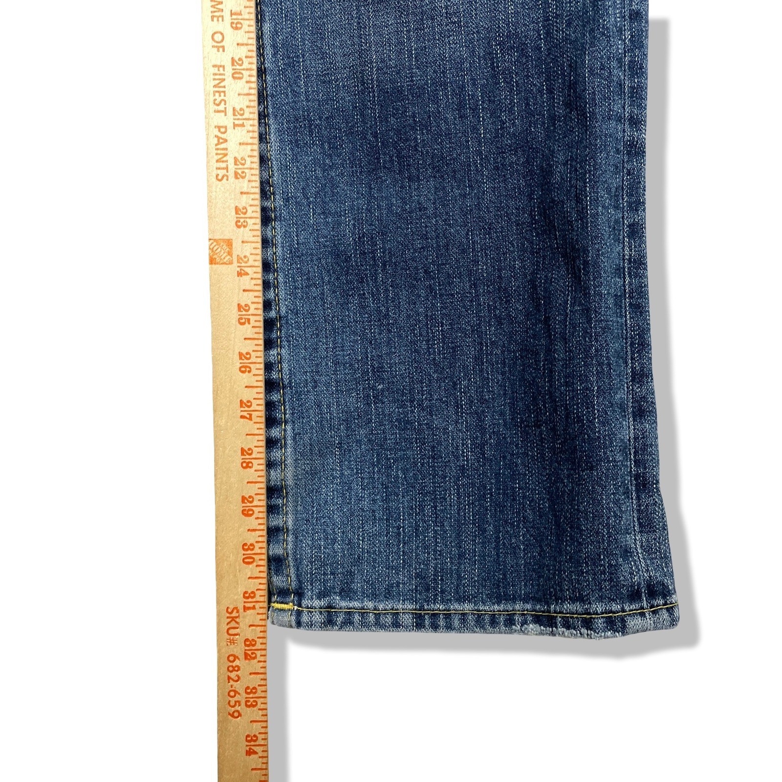 True Religion Bobby Jeans Mens 34 Blue Skull Roses Patch Straight Leg Denim thumbnail 10