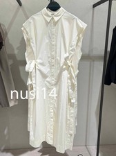 ZARA NEW WOMAN MIDI TIED SHIRT DRESS ZW COLLECTION WHITE XS-XL 4786/068/250