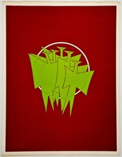 Ervin NEUHAUS - [Composition aux oiseaux]. Sérigraphie.