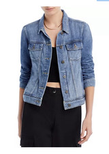 PAIGE Rowan Jacket in Stark XL Button Front Collared Pockets Long Sleeve