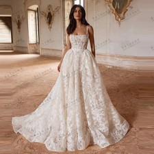 Wedding Dresses A Line Gorgeous Bridal Gowns Sleeveless Backless Robes Princess