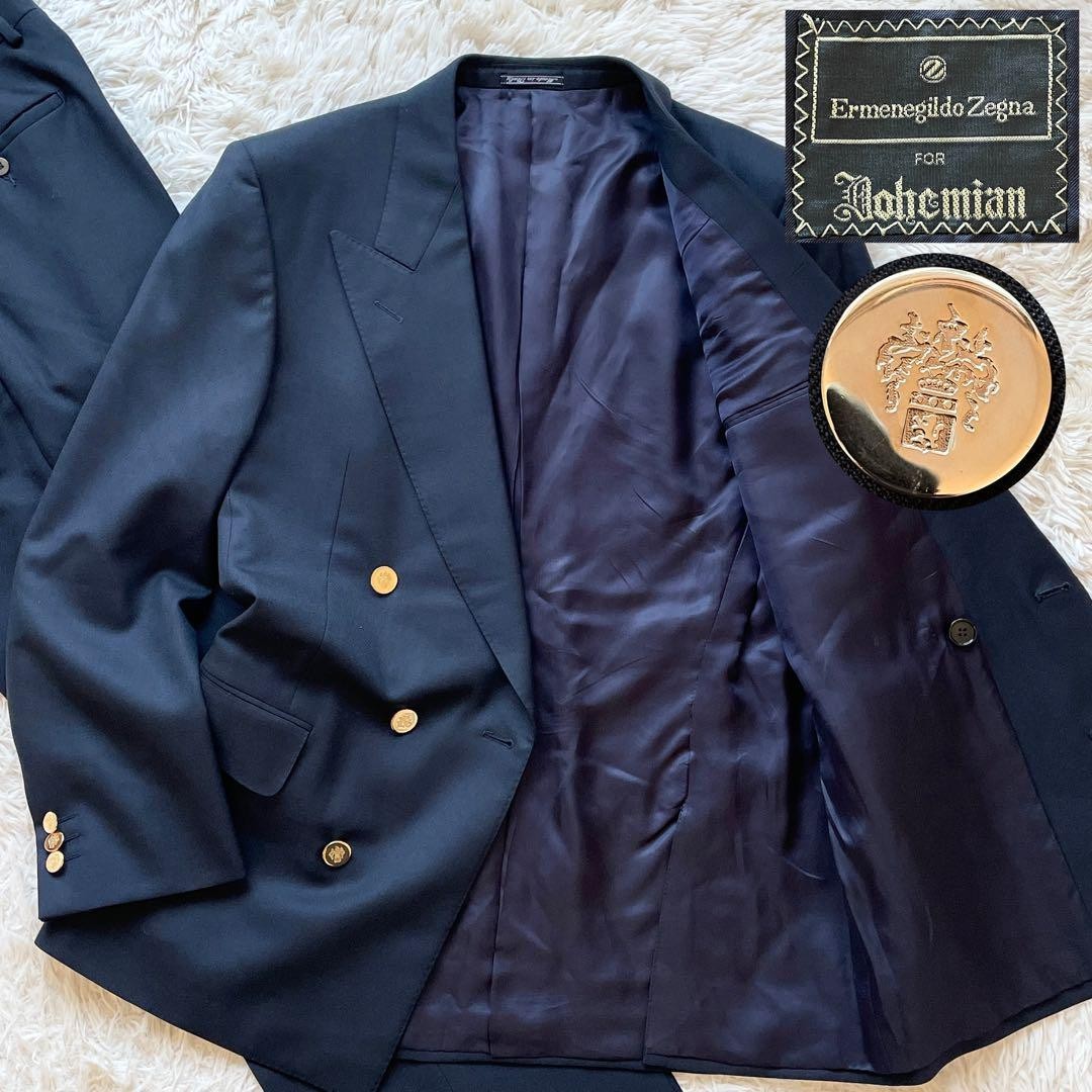 Ermenegildo Zegna Men's Navy Double-Breasted Suit, Size M