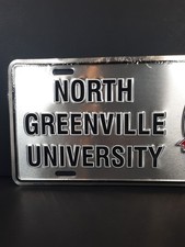 North Greenville University License Plate Aluminum Old Style Tag Tigerville SC