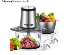 TENKER Food Processor, Electric Food Chopper with 2 Bowls (2L+2L), 2 Sets Blades
