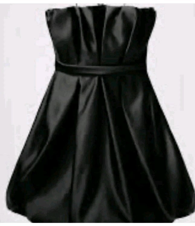 Zara Studio Limited Edition Voluminous Hem Halter Neck Dress Black Sz M New image 9
