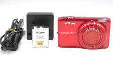 N Mint Nikon COOLPIX S6500 Red 16.0MP Compact Digital Camera 12X Tested Working