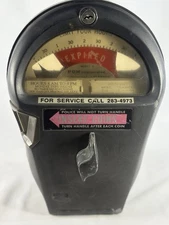 VTG RARE ROCKWELL VINTAGE PARKING METER MODEL 5 POM RUSSELLVILLE ARKANSAS AS IS