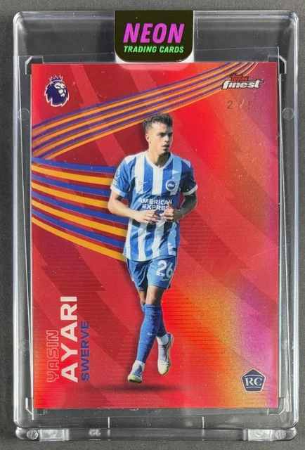 2026 Yasin AYARI /5 Red Swerve Topps Finest Premier League Brighton Rookie RC