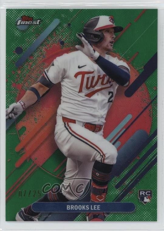 2025 Topps Finest Rare Green Refractor 7/25 Brooks Lee #299 lz7