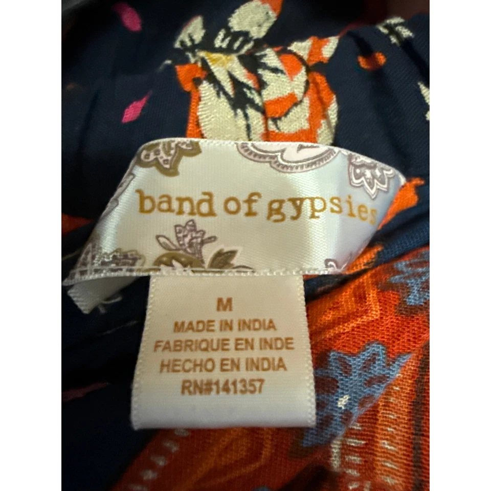 Новый группы цыган красный цветочный богемный Hi-Low оборки Midi макси юбка размер M - Изображение 4 из 4