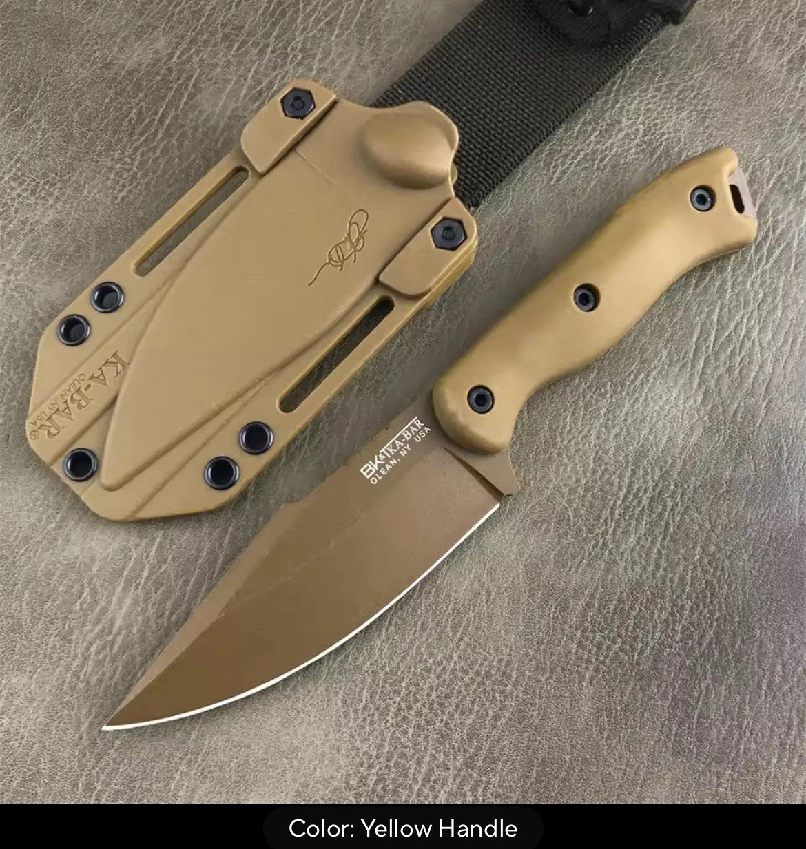 KA-BAR BK18 Becker Harpoon Fixed Blade Knife (BROWN) Sheath*New* Free ship