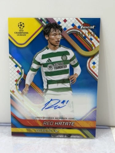 2024-25 Topps Finest UCC - Autographs Reo Hatate #BA-HT Blue Refractor /150 (AU)