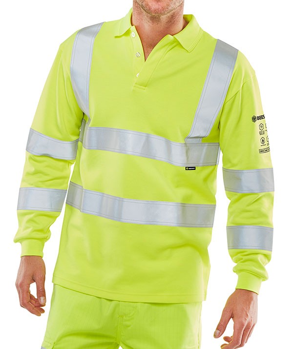Beeswift Arc Compliant Hi-Vis Polo Shirt Saturn Yellow Size XXXXL