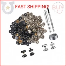 5/8 inch (15mm) Leather Snap Fastener Kit Tool 200 Pcs (50 Sets) Snaps for Leath