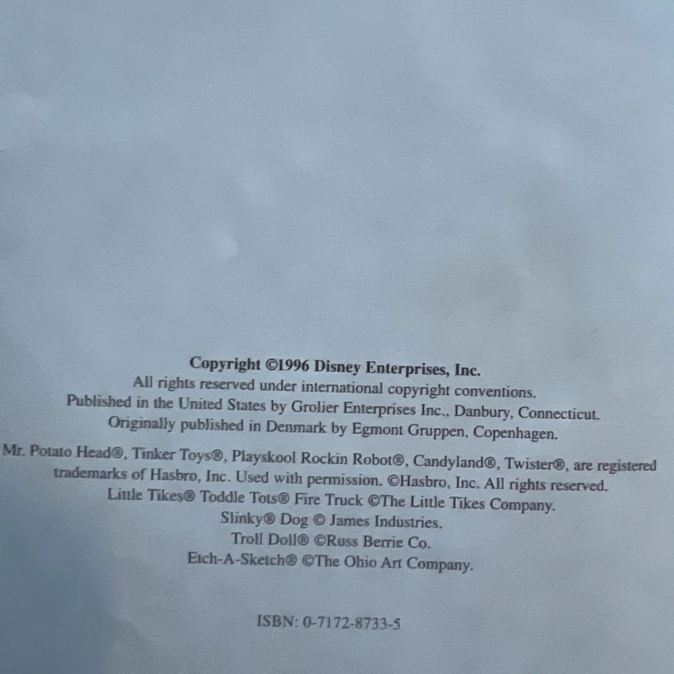 Libro de tapa dura de Toy Story de Disney edición Grolier Book Club 1996 Foto 3 de 4